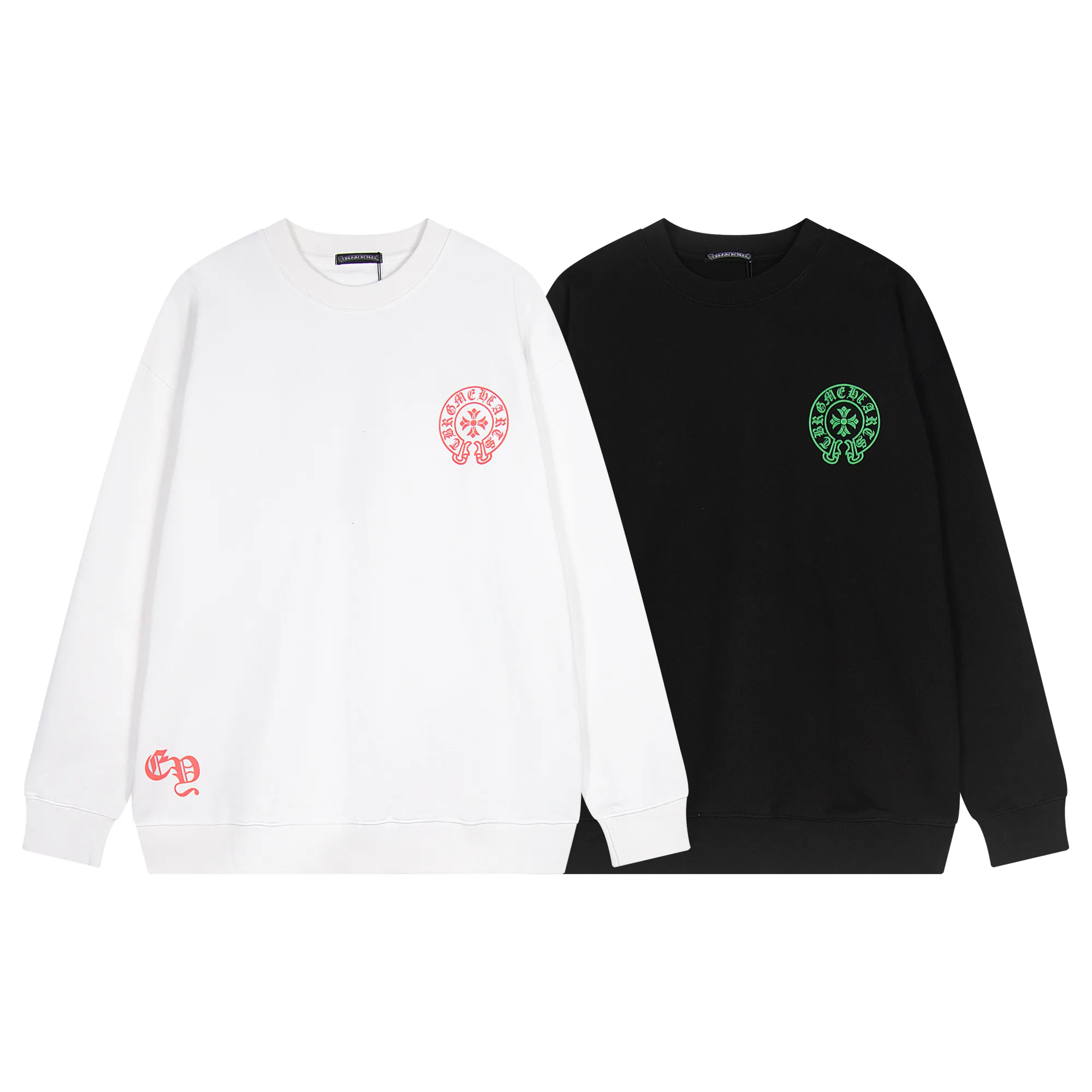 P250 Chrome Hearts Chrome Hearts Sanskrit Cross Round Neck Sweatshirt Size: SMLXL Color: Black White